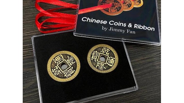 Chinese Coins And Ribbon by Jimmy Fan