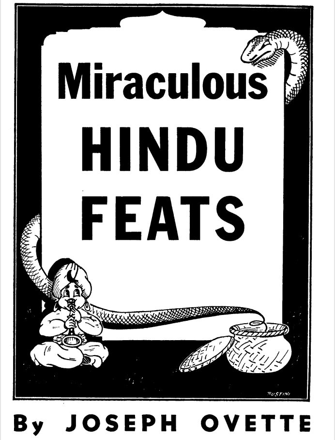 Miraculous Hindu Feats by Joseph Ovette (PDF eBook Magic Download)